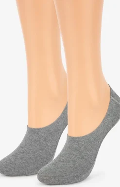 Damskie Marilyn Skarpetki|Skarpety Stopki - 2-pack stopki damskie z silikonem szare Discreet