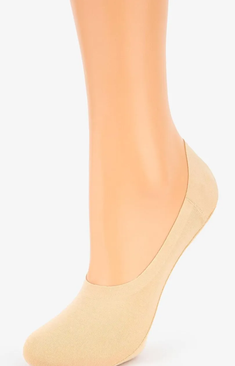 Damskie Marilyn Skarpetki|Skarpety Stopki - 2-pack stopki damskie z silikonem beżowe Discreet