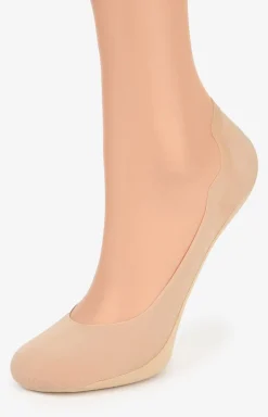 Marilyn 2-pak stopki damskie beżowe z silikonem Comfort Low