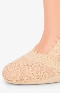 Marilyn Skarpetki - 2-pak stopki koronkowe beżowe Comfort Lace