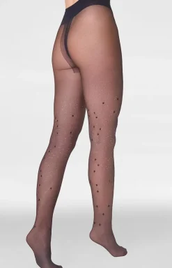 Marilyn rajstopy transparentne z brokatem w motyw gwiazdek 20 DEN Allure F04