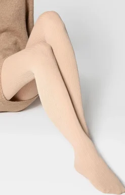 Marilyn Rajstopy - rajstopy z wiskozy i kaszmiru beżowe 80 DEN Cashmere D09