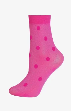 Damskie Marilyn Kolorowe Skarpetki|Skarpetki - różowe skarpetki w grochy Shine Dots