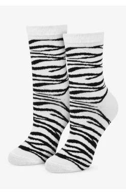 Marilyn Skarpetki - Skarpetki damskie bawełniane w stylowy wzór zebry Zebra