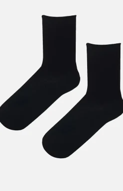Marilyn skarpetki damskie bezuciskowe z jedwabiem czarne Silk Sock No Stress