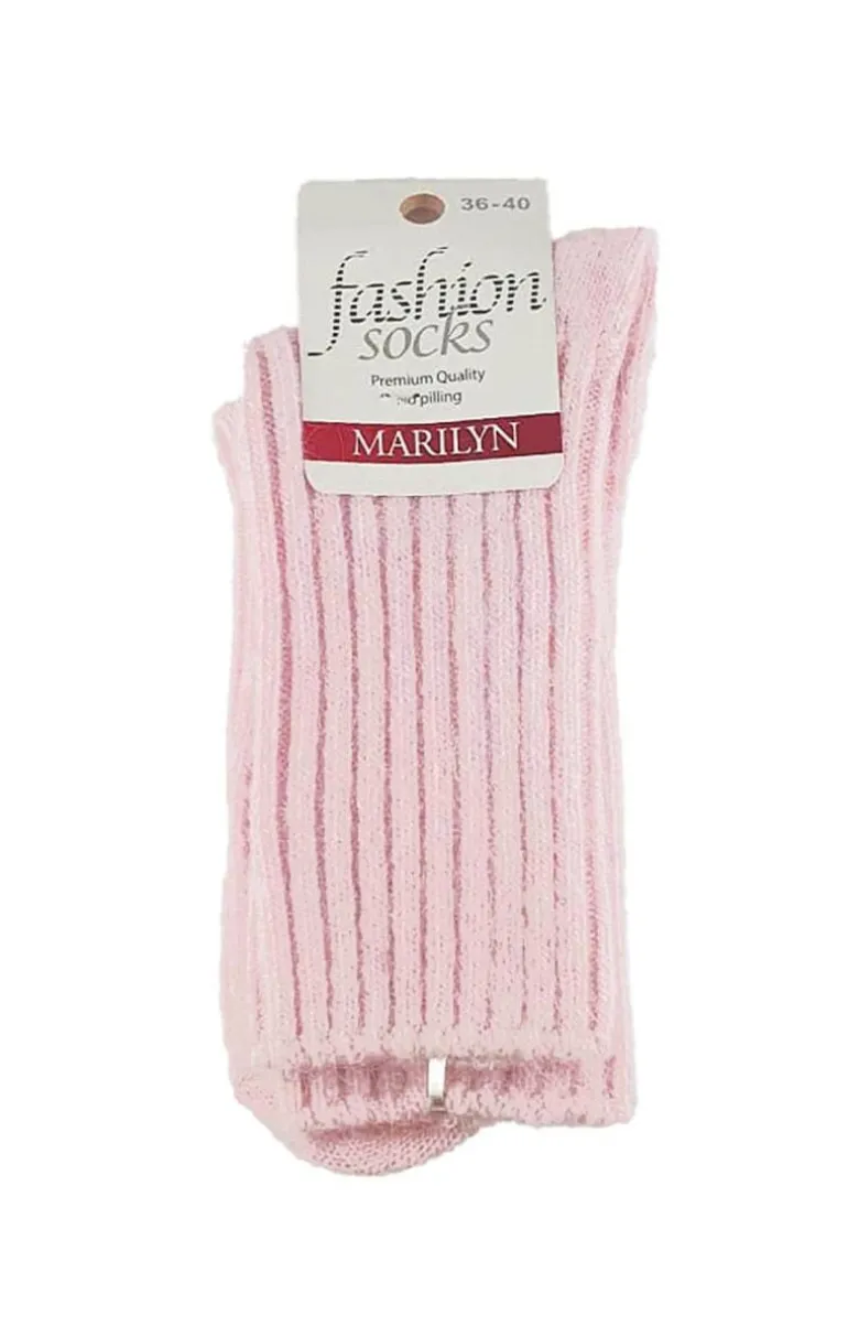 Marilyn skarpetki damskie jasnoróżowe Angora F27