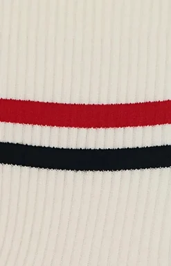 Marilyn skarpetki męskie z wiskozą w sportowym stylu białe Striped Stripe