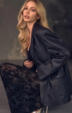 Marilyn Moda - podnie dzwony z flokowy wzore Gaja