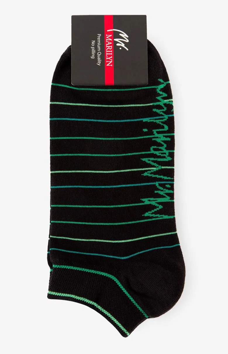 Marilyn stopki męskie czarne w paseczki Stripes 2