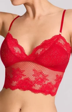 Damskie Marilyn Półgorsety Damskie|Biustonosz Bez Fiszbin - top daki z czerwoną koronką Gir Night