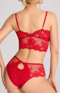 Damskie Marilyn Półgorsety Damskie|Biustonosz Bez Fiszbin - top daki z czerwoną koronką Gir Night