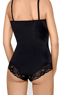 Mefemi czarne koronkowe body damskie Bona