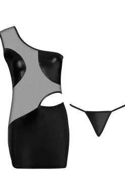 Damskie Beauty Night Dancewear & Clubwear|Seksowna Koszula Nocna - Mini sukienka na jedno ramię Loreen