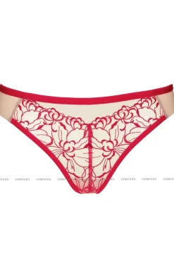 Gorteks Biustonosze Push-Up - Mistress B1 biustonosz push-up z czerwonym haftem