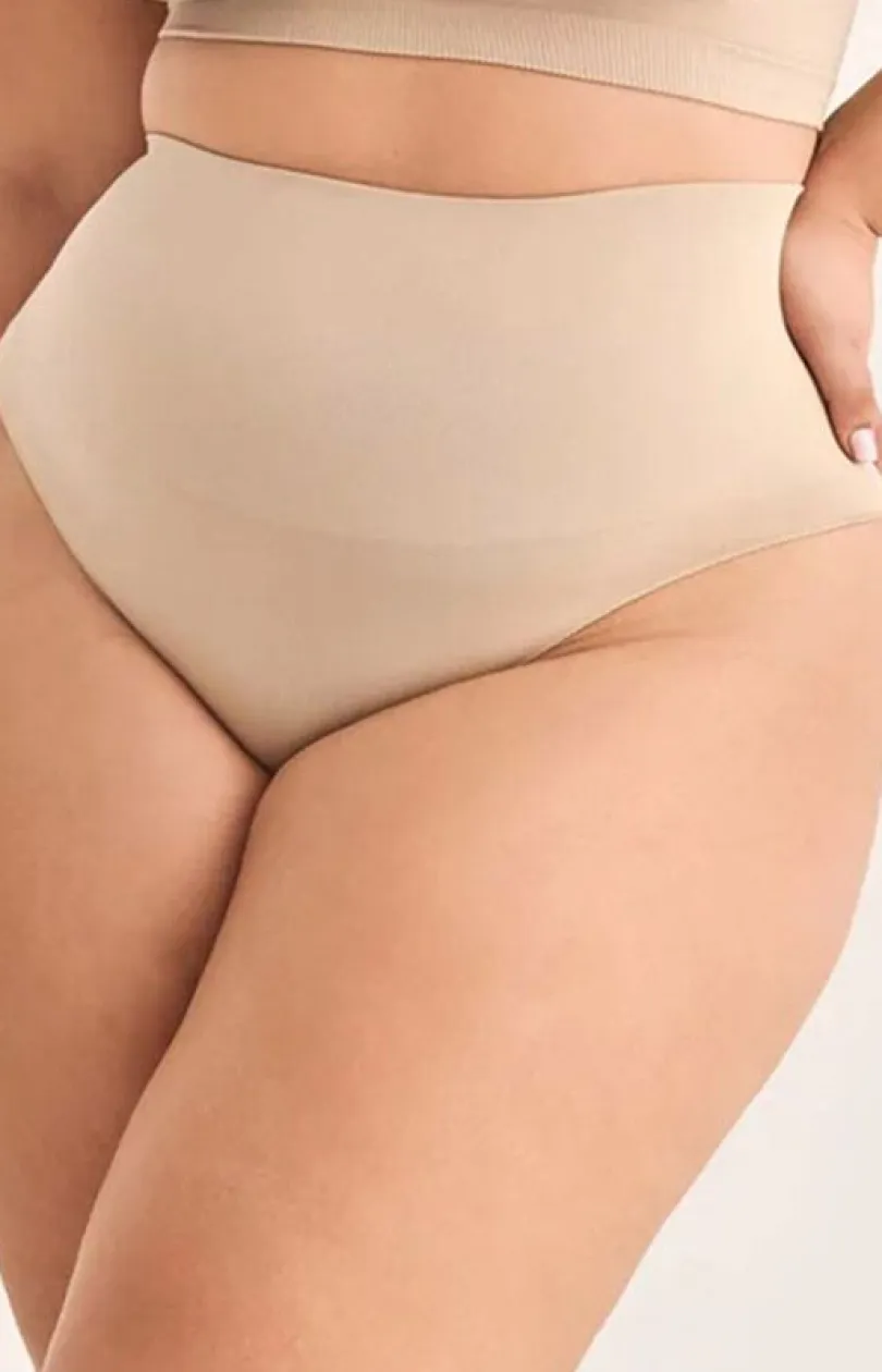 Damskie Gabriella Majtki Z Wysokim Stanem|Figi Modelujące - Modelujące brazyliany z szeroką gumą naturalne S124