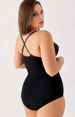 Modelujące damskie body z miseczkami czarne G184 Livia
