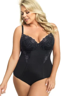 Modelujące damskie body z miseczkami czarne G184 Livia