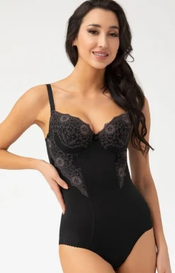 Modelujące damskie body z miseczkami czarne G184 Livia