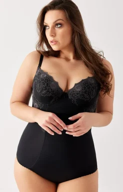 Modelujące damskie body z miseczkami czarne G184 Livia