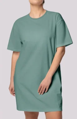 Mona bawełniana koszula nocna damska oliwkowa Bliss Plus Size