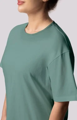 Damskie Mona Koszula Nocna Bawełniana - bawełniana koszula nocna damska wiśniowa Bliss Plus Size