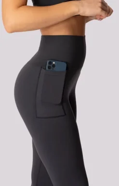 Mona legginsy damskie szare Base