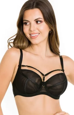 Naked 19064 czarny biustonosz soft z paskami