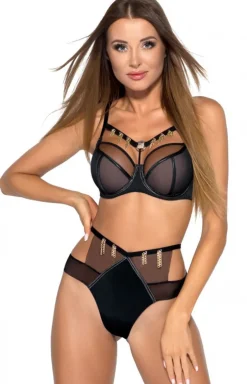 NOVIKA Pure poison N 02 biustonosz semi-soft z ozdobnymi paskami