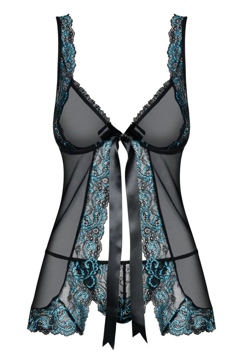 Damskie Obsessive Koszulki|Seksowna Koszula Nocna - Amanta koszulka babydoll i stringi komplet