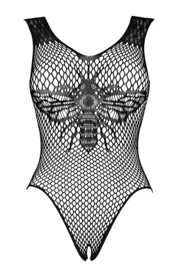 Obsessive Bodystocking|Body - B134 czarne body siateczkowe otwarte