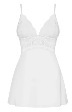 Obsessive biała koszulka damska babydoll i stringi 810-BAB-2