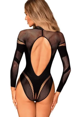 Obsessive body otwarte z wycięciem na plecach czarne B135