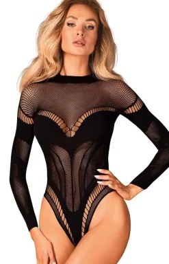 Obsessive body otwarte z wycięciem na plecach czarne B135