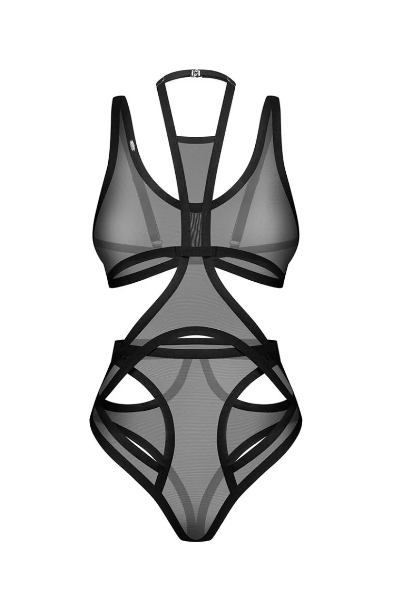 Obsessive Body|Body - body z wycięciami i zapięciem na szyi Mercuris