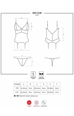 Obsessive 810-COR-2 gorset i stringi