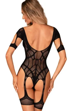 Obsessive czarne body damskie otwarte G334