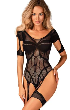 Obsessive czarne body damskie otwarte G334