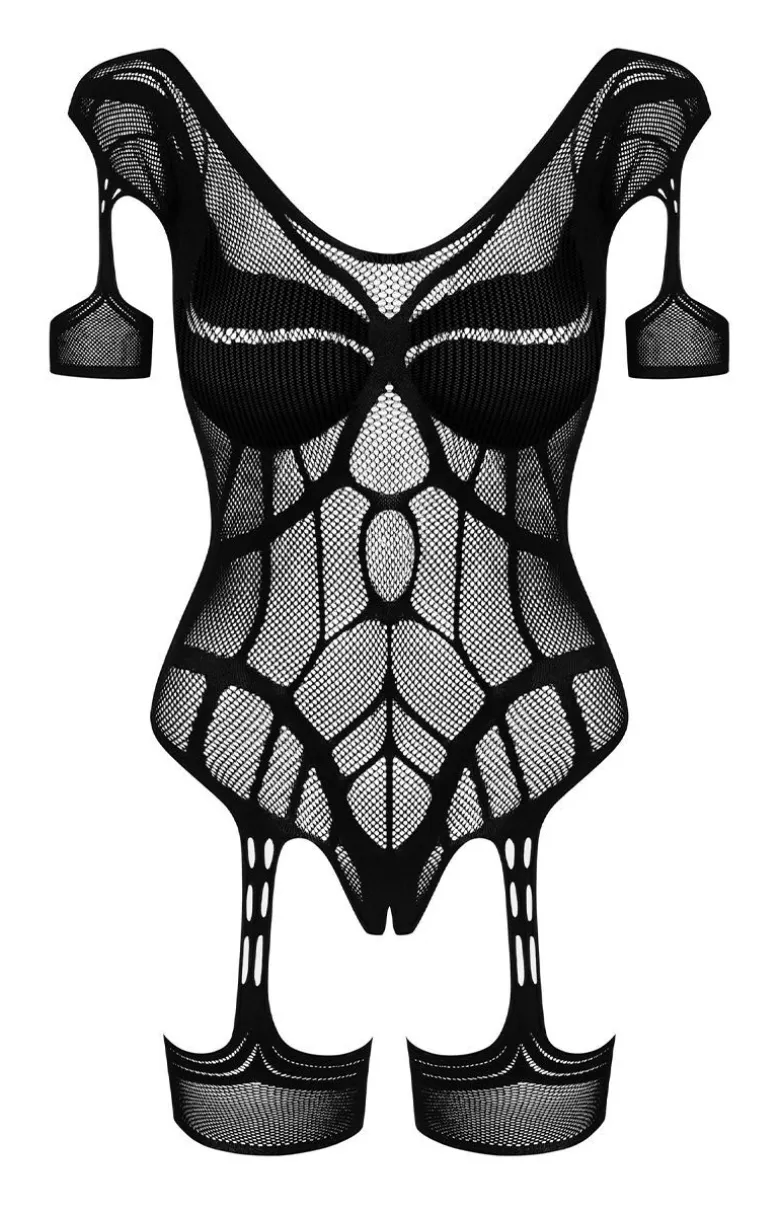 Obsessive czarne body damskie otwarte G334
