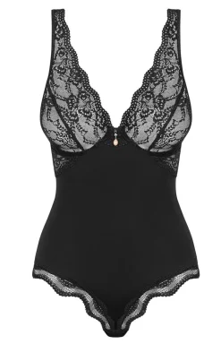 Obsessive Body|Body - czarne body damskie z koronkowymi miseczkami Luvae