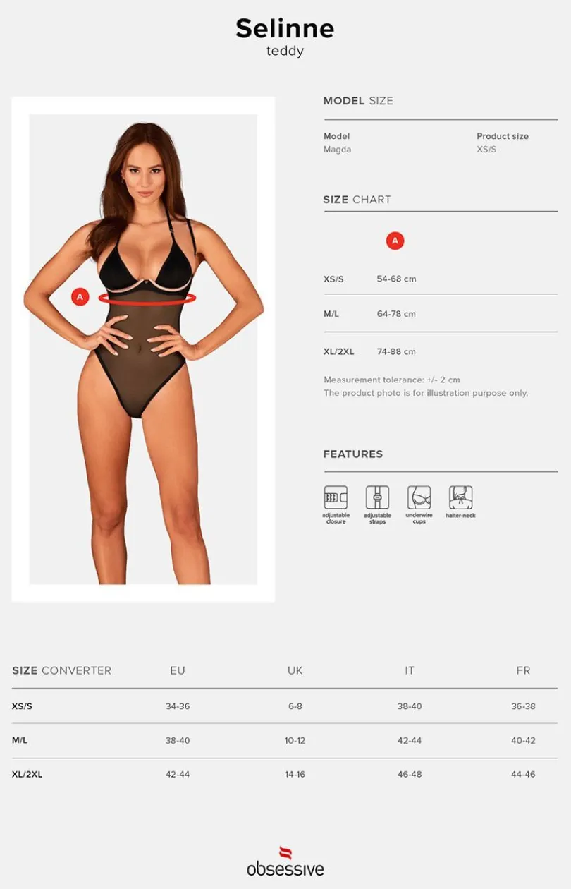 Obsessive Body|Body - czarne body Selinne