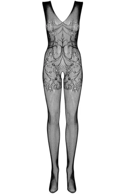 Obsessive Bodystocking|Body - czarne bodystocking z otwartym krokiem F234