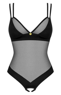 Obsessive Dancewear & Clubwear|Body - czarne body z otwartym krokiem Nesari