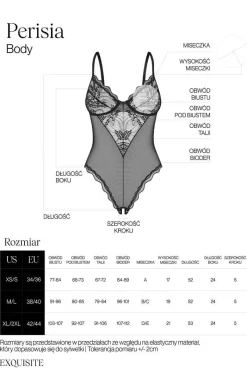 Obsessive Body|Body - czarne otwarte body damskie Perisia