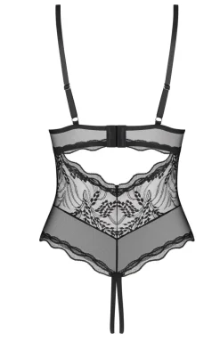 Obsessive Body|Body - czarne otwarte body damskie Perisia