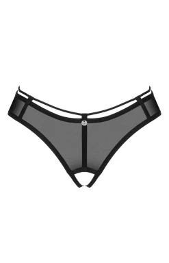 Damskie Obsessive Figi, Stringi, Panty|Stringi Damskie - czarne otwarte stringi Roxelia