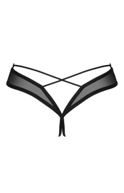 Damskie Obsessive Figi, Stringi, Panty|Stringi Damskie - czarne otwarte stringi Roxelia