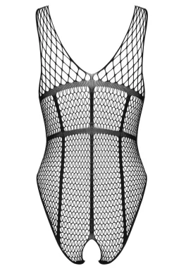 Obsessive Bodystocking|Body - czarne siateczkowe body damskie z otwartym krokiem B117