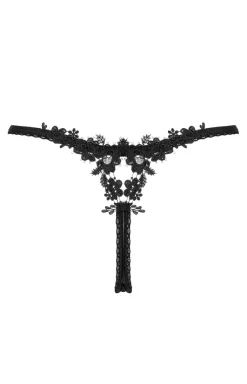 Damskie Obsessive Stringi Sznurki|Stringi Damskie - czarne stringi Celia noir