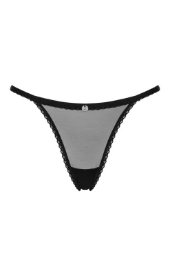 Damskie Obsessive Stringi Sznurki|Stringi Damskie - czarne stringi Celia noir