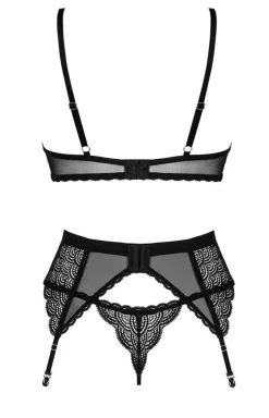 Obsessive Koszulki|Bielizna Plus Size - komplet bielizny damskiej z pasem 3-częściowy Chemeris